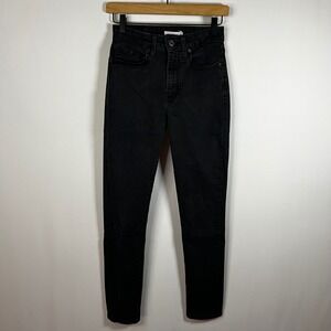 Levi's Pants Women 27 Washed Black Denim 721 High Rise Skinny Jeans Stretch